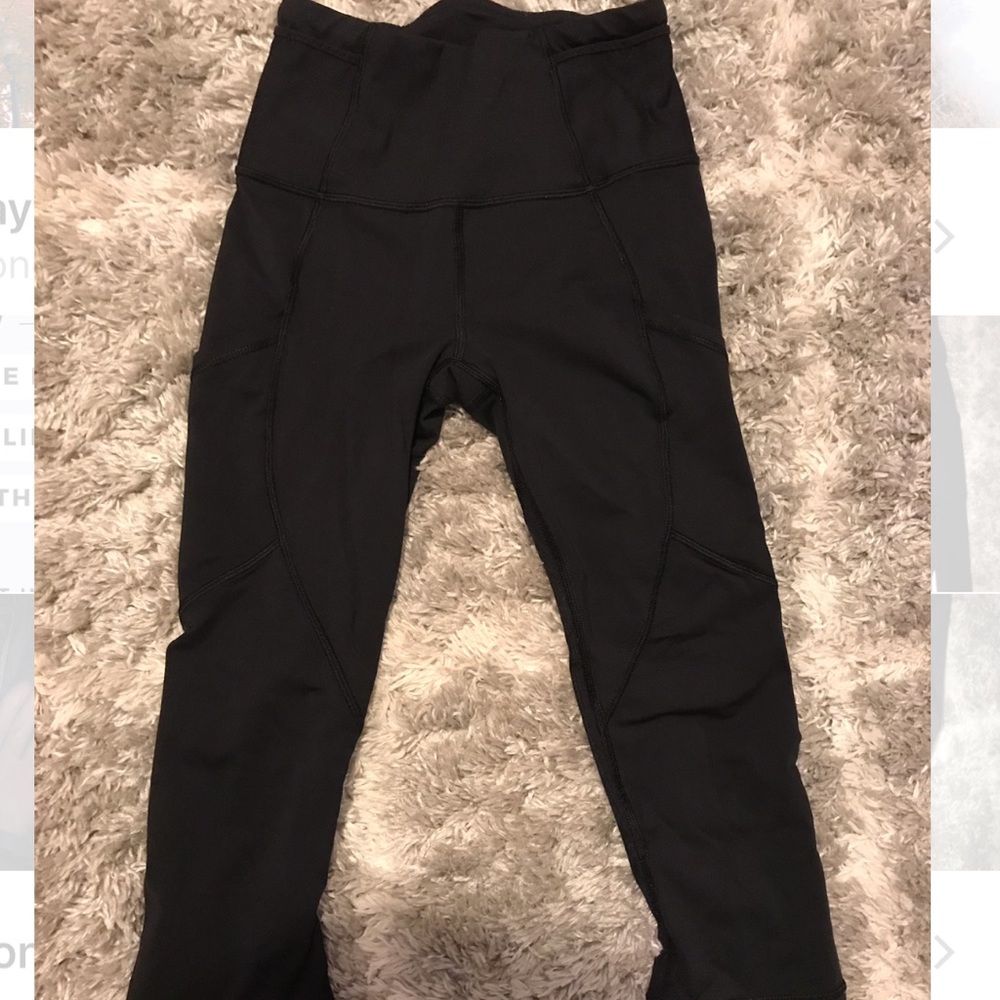 Cropped mesh lululemon leggings size 2